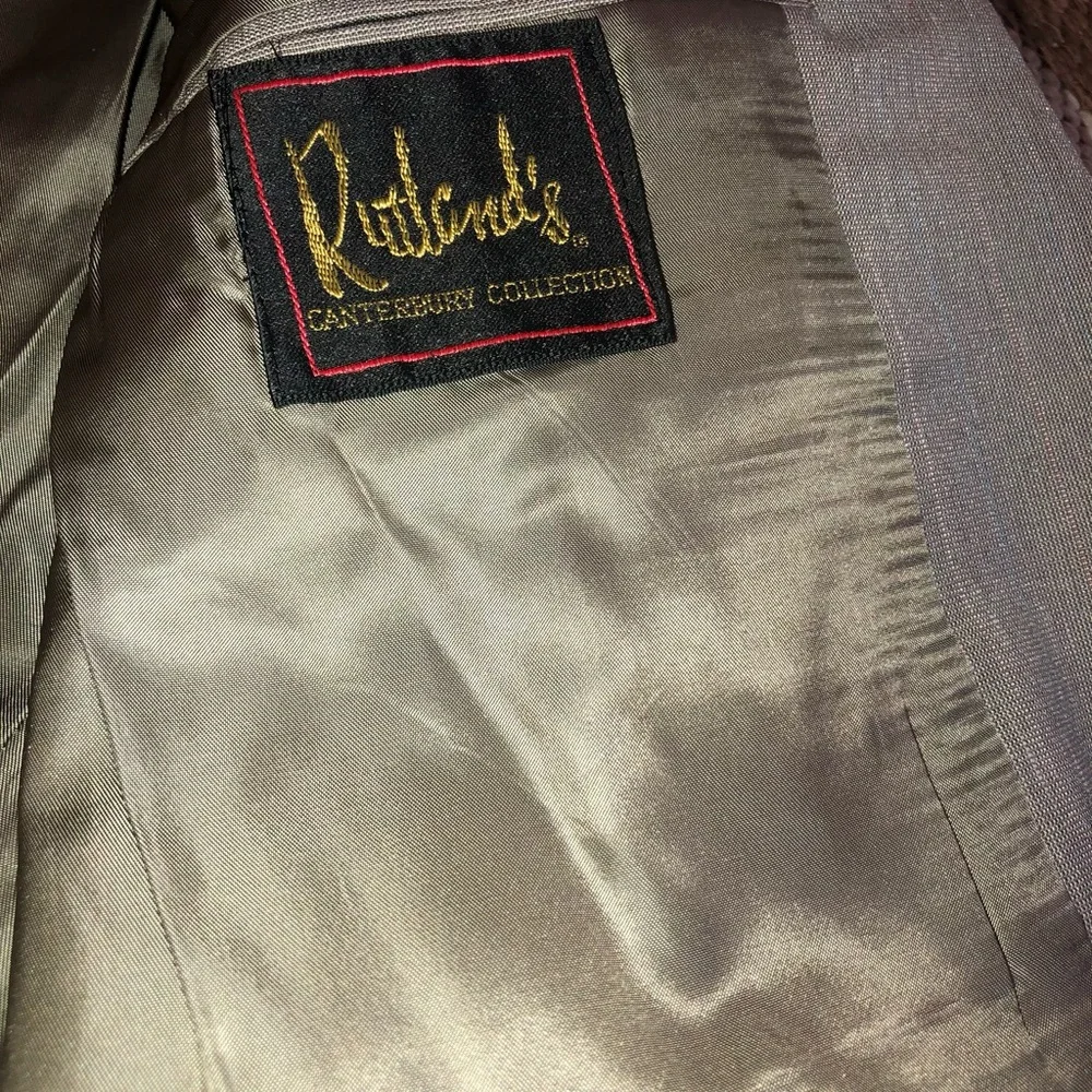 Vintage Burberry Light Beige/Taupe Two-Button Sport Coat Jacket Blazer (Sz Med.)